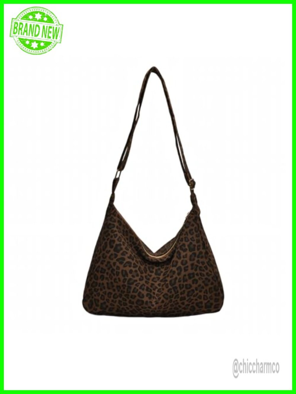 Canvas Hobo Shoulder Bag Adjustable Strap Zip Tote Purse